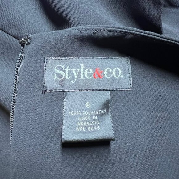 Style & Co. NWT Black Sleeveless Sheath Dress Size 6 - Picture 9 of 9